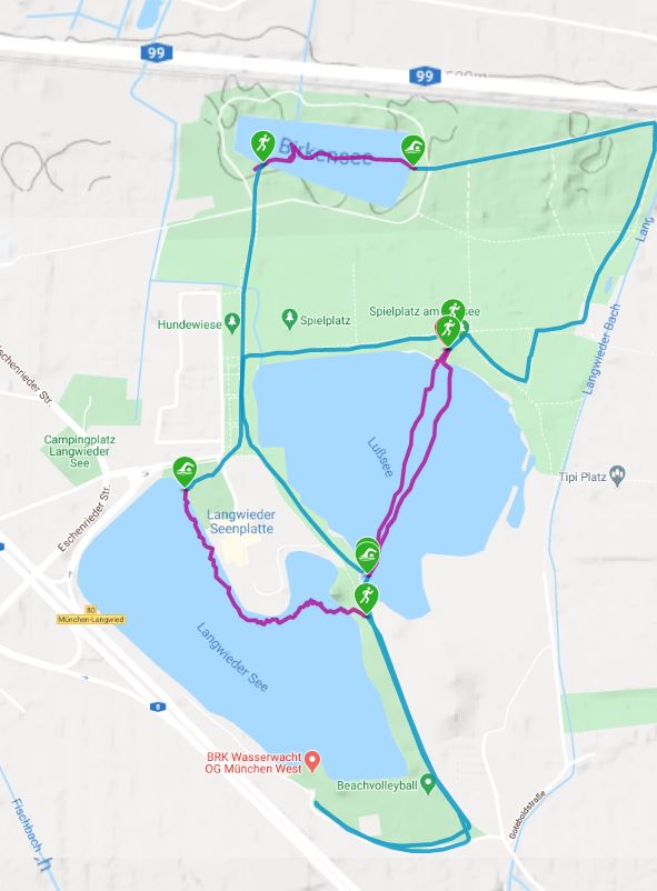 Die Strecke des ersten Swim Run